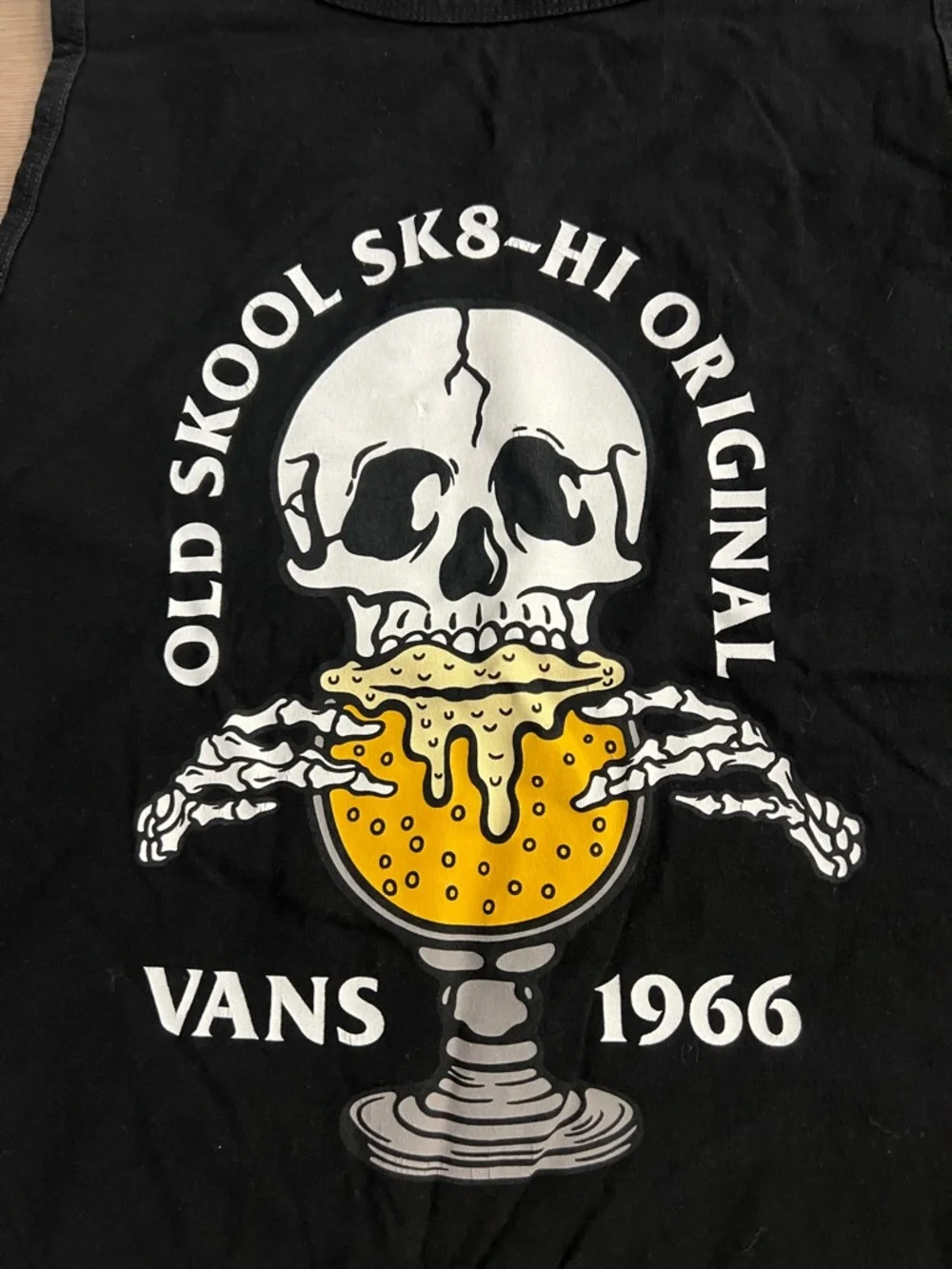 Mens Van Skull T-shirt Muscle Shirt size Large